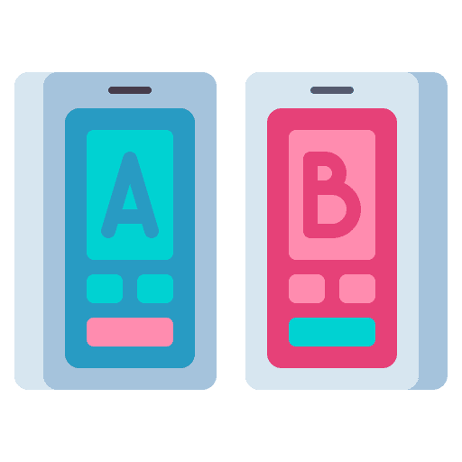 Ab testing testing writing art and design icon