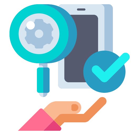 Quality assurance quality assurance quality loupe icon