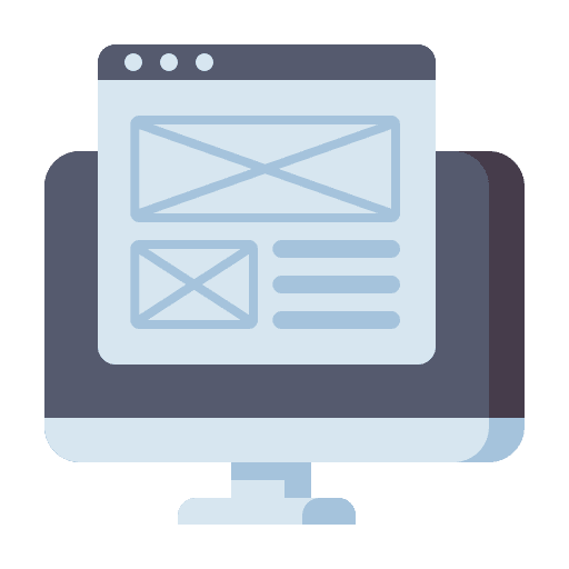 Wireframe page sketch marketing icon