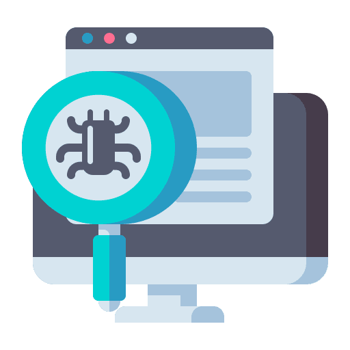 Bug antivirus bug security icon