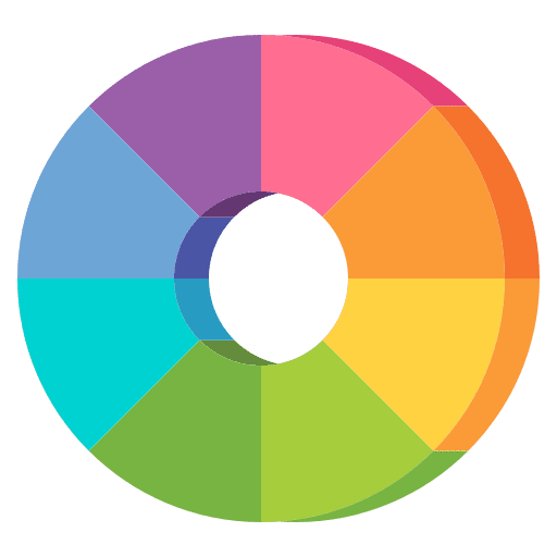 Color wheel variety art and design color wheel icon