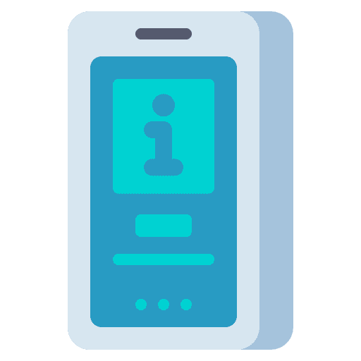 Information smartphone mobile phone onboarding icon