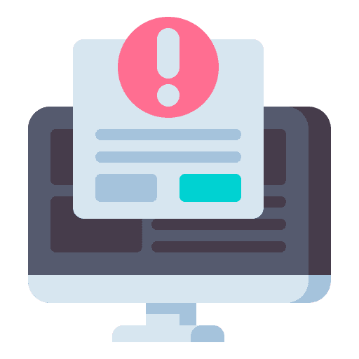 Alert seo and web monitor signal icon