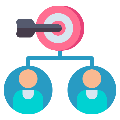 End user target seo sem business and finance icon