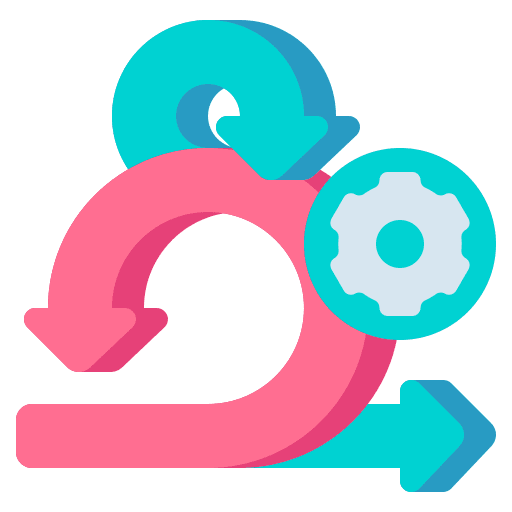 Scrum development circular agile icon