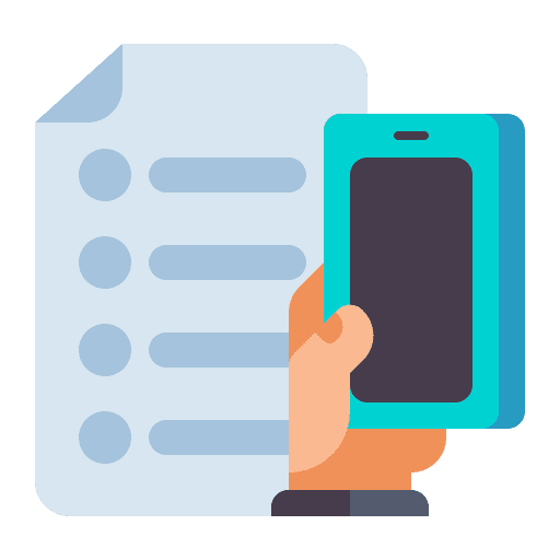 Testing electronics mobile phone hands and gestures icon