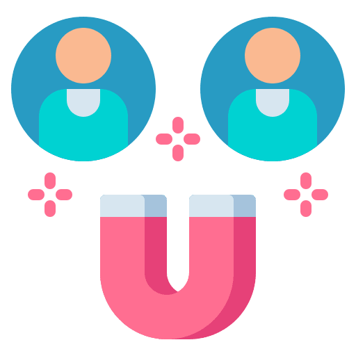 User engagement marketing influencer analytics icon