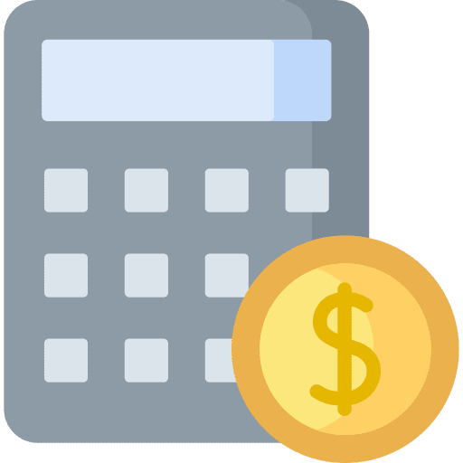 Calculator estimate budget calculating icon