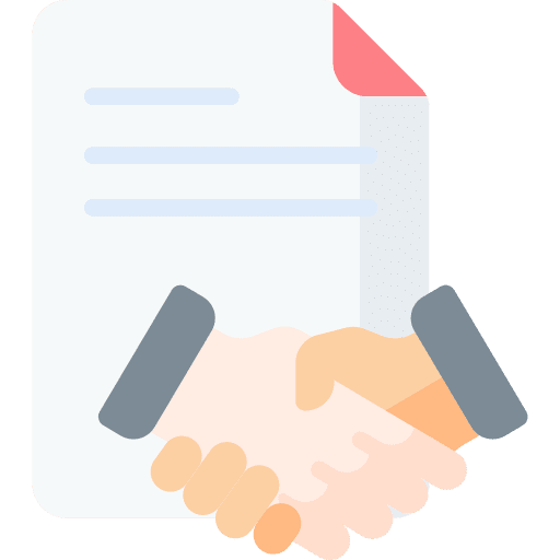 Contract handshake business partnership business and finance icon