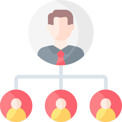 Hierarchy leader hierarchical structure supervisor icon