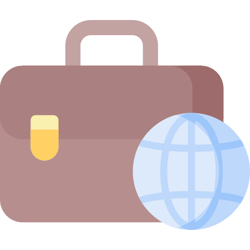 International business international business suitcase business icon