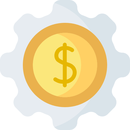 Money management salesforce dollar asset management icon
