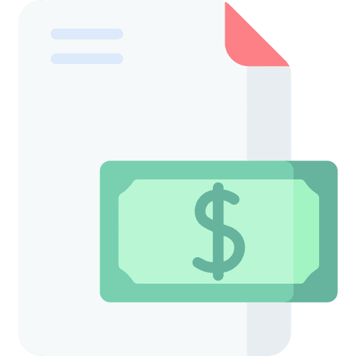 Cost cost document files and folders icon