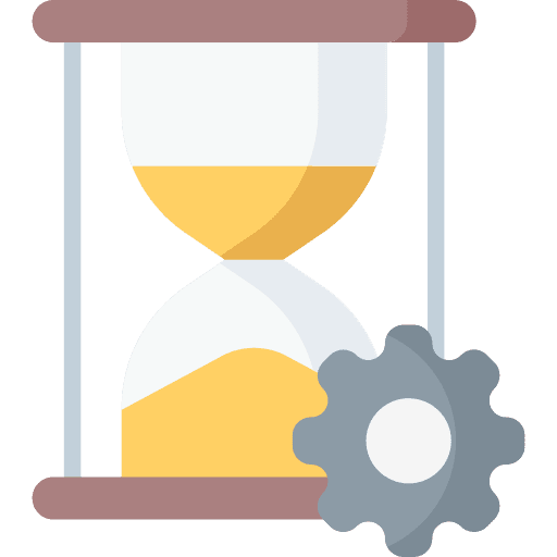 Time management business and finance sandclock waiting icon