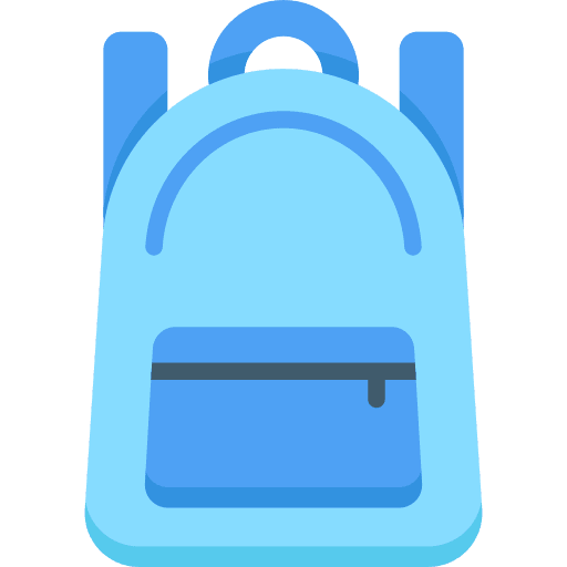 Backpack bags baggage luggage icon