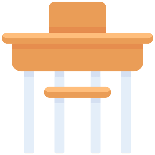 Desk desk classroom chair icon