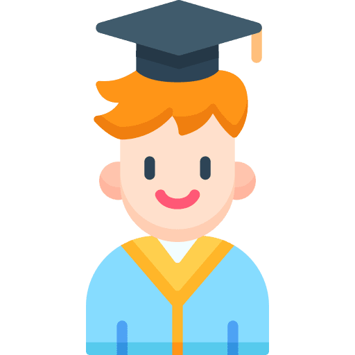 Graduate academy alumni school icon