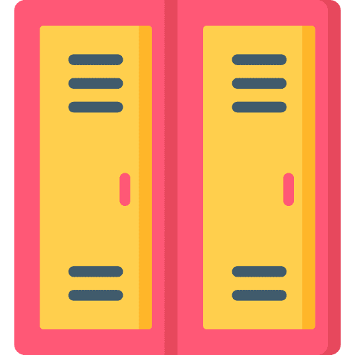 Locker wardrobe closet business and finance icon