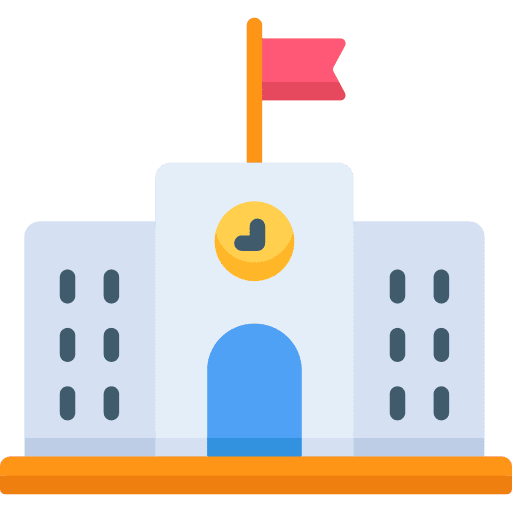 School education elementary school buildings icon