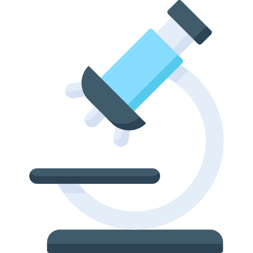 Microscope science laboratory education icon