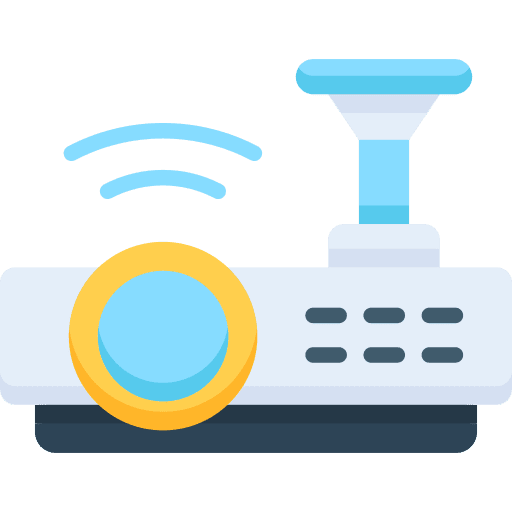 Projector education electronics music and multimedia icon