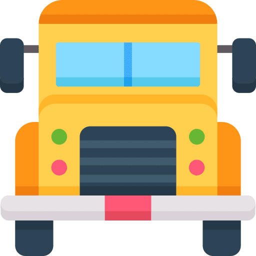 School bus back to school automobile transportation icon