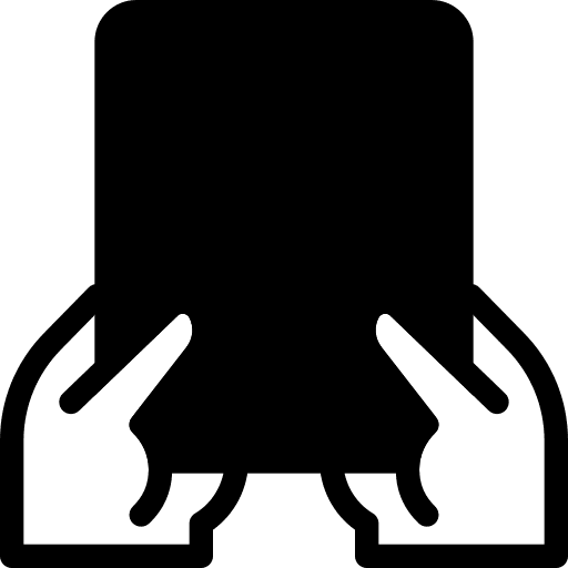 Holding publicity business and finance holding icon