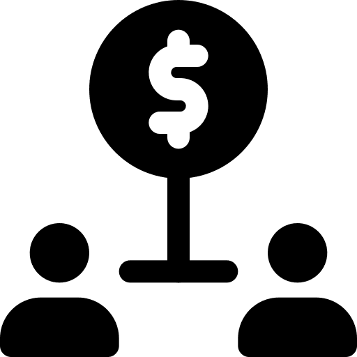 Salary dollar payment user icon