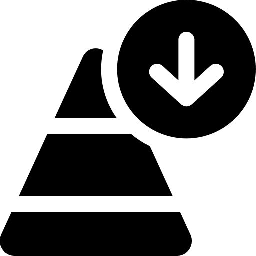 Down stats graph business icon