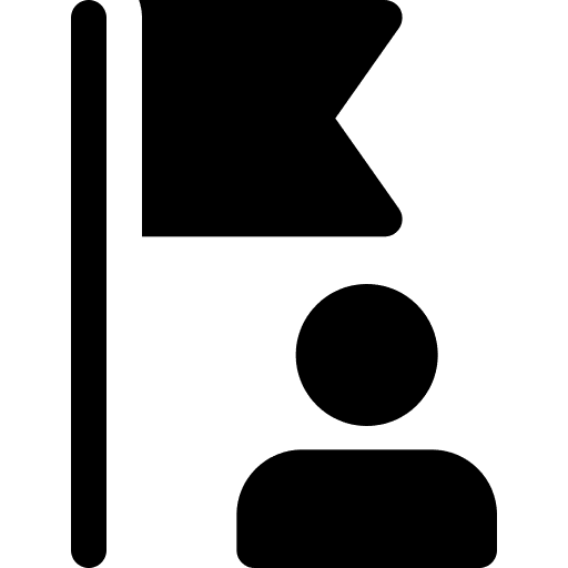 Milestone leader success aim icon