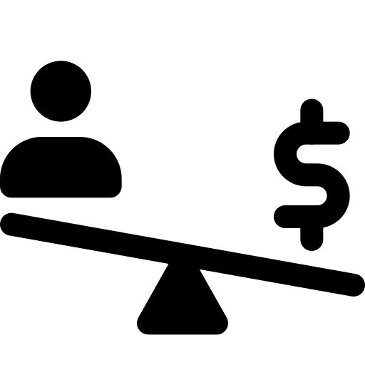 User group balance business and finance user icon