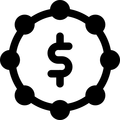 Global network global network currency business and finance icon