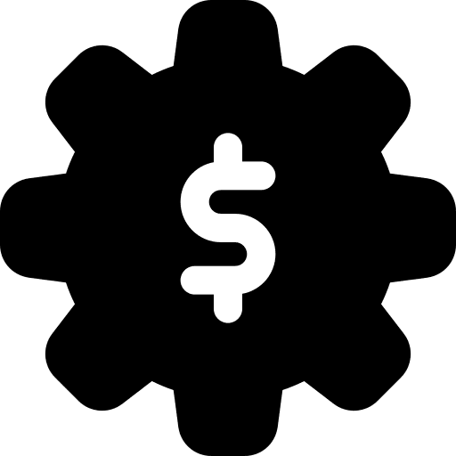 Cogwheel options business and finance setup icon
