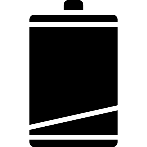 Low battery level phone set telephone vintage icon