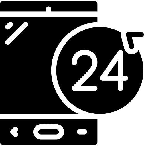 24 hours support phone set telephone call phone icon