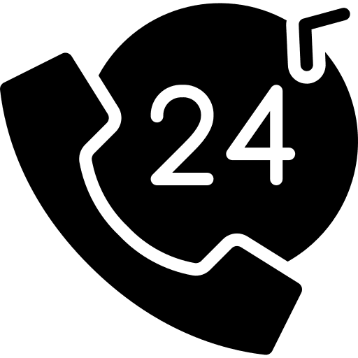24 hours tools and utensils telephone phone icon