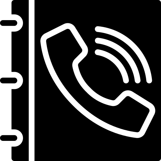 Contact book phone tools and utensils telephone icon