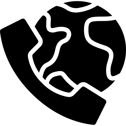 Global connection communications telephone global connection icon