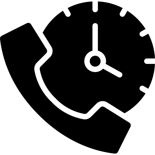 Working hours communications working hours phone icon