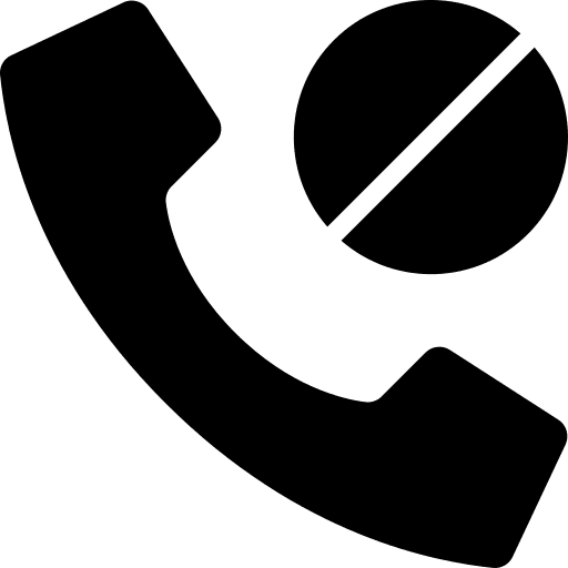 Blocked phone call communications call icon
