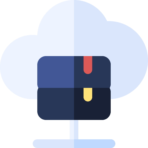 Cloud computing dedicated hosting database network icon