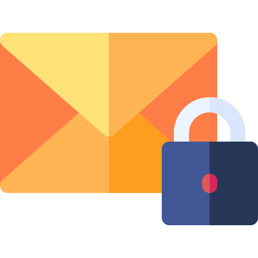 Envelope secret protected letter icon