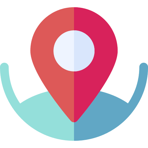 Location signs maps and location map point icon