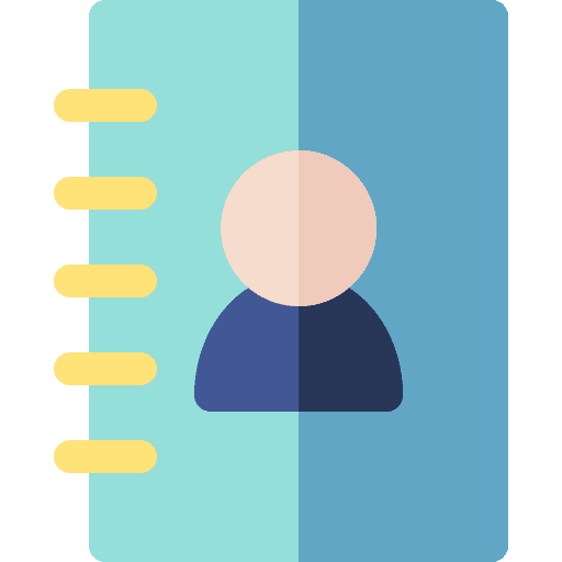 Phone book contact business communications icon