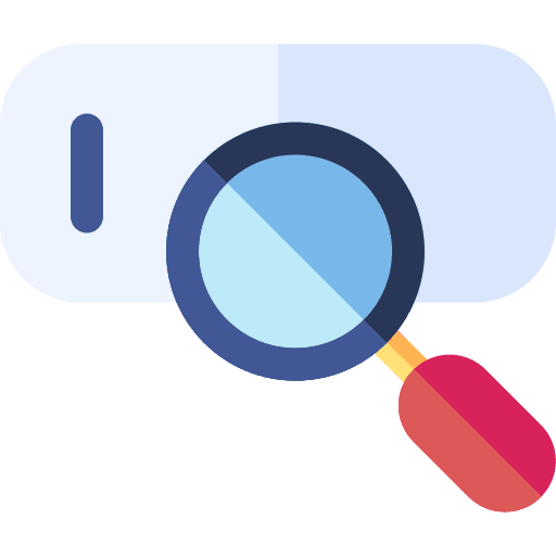 Search browser magnifying glass loupe icon
