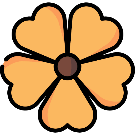 Black flower black botanical icon