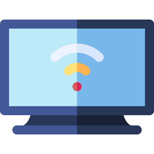 Smart tv smart tv wifi multimedia icon