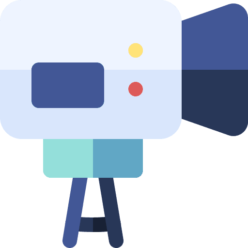 Video camera music and multimedia movies electronics icon