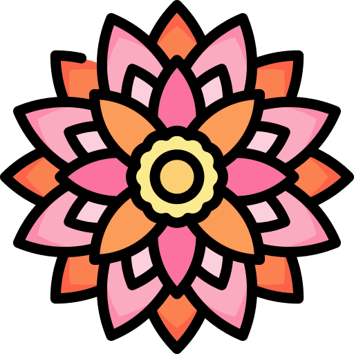 Dahlia dahlia jungle botanical icon