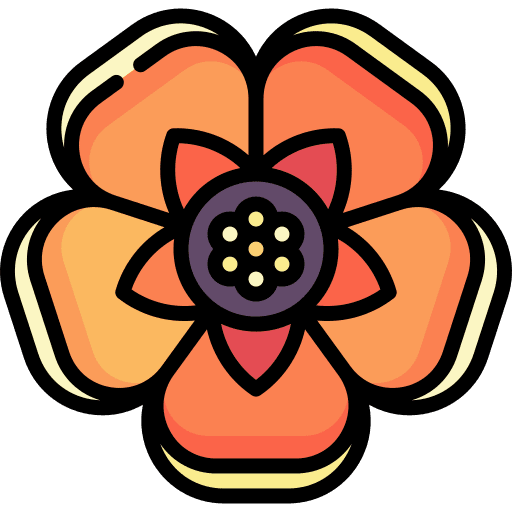 Hibiscus blossom petals hibiscus icon